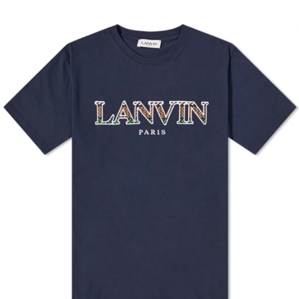 Lanvin Men's Dark Blue Crewneck T-Shirt